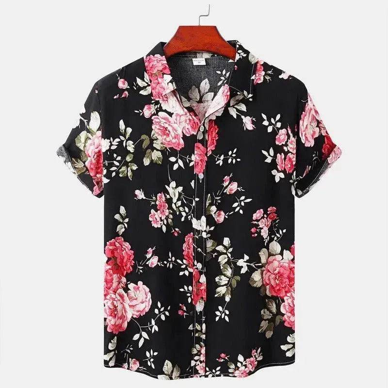 Summer Men's Hawaiian 3D Digital Printing Shirt Short Sleeve - Velora
