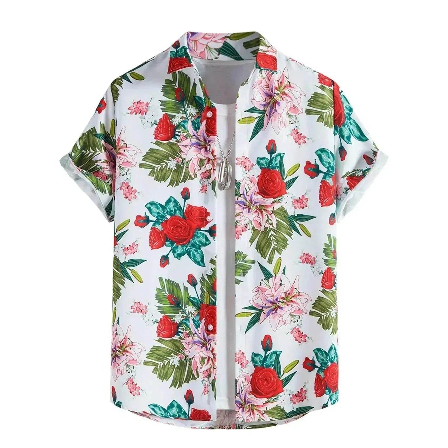 Summer Men's Hawaiian 3D Digital Printing Shirt Short Sleeve - Velora