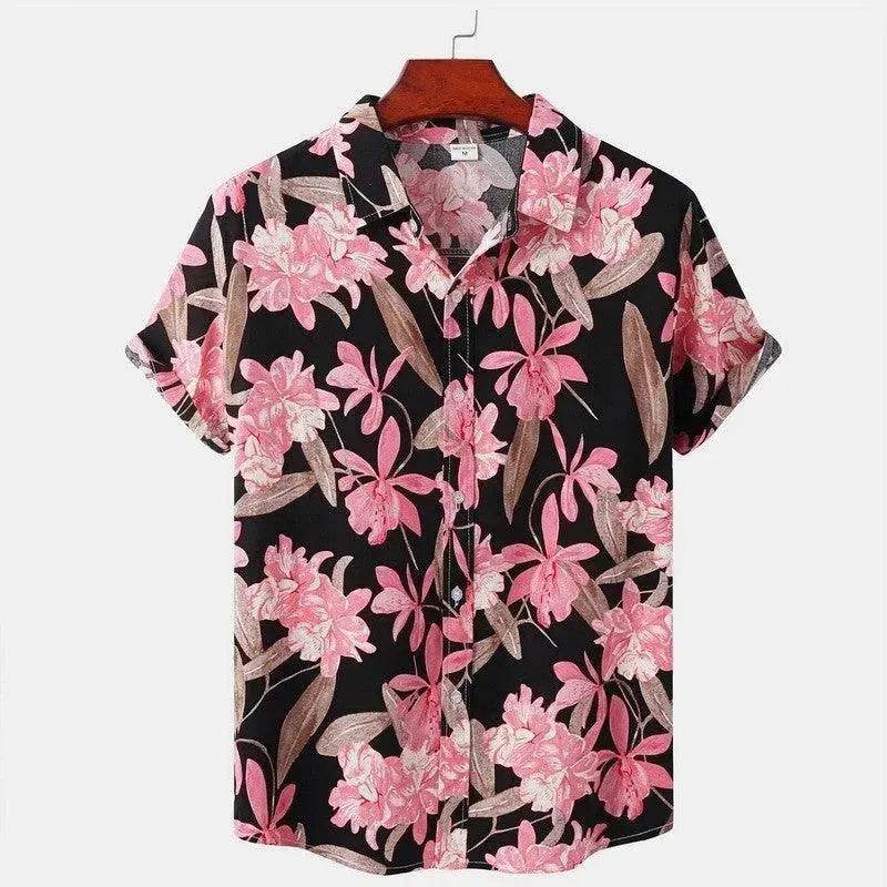 Summer Men's Hawaiian 3D Digital Printing Shirt Short Sleeve - Velora