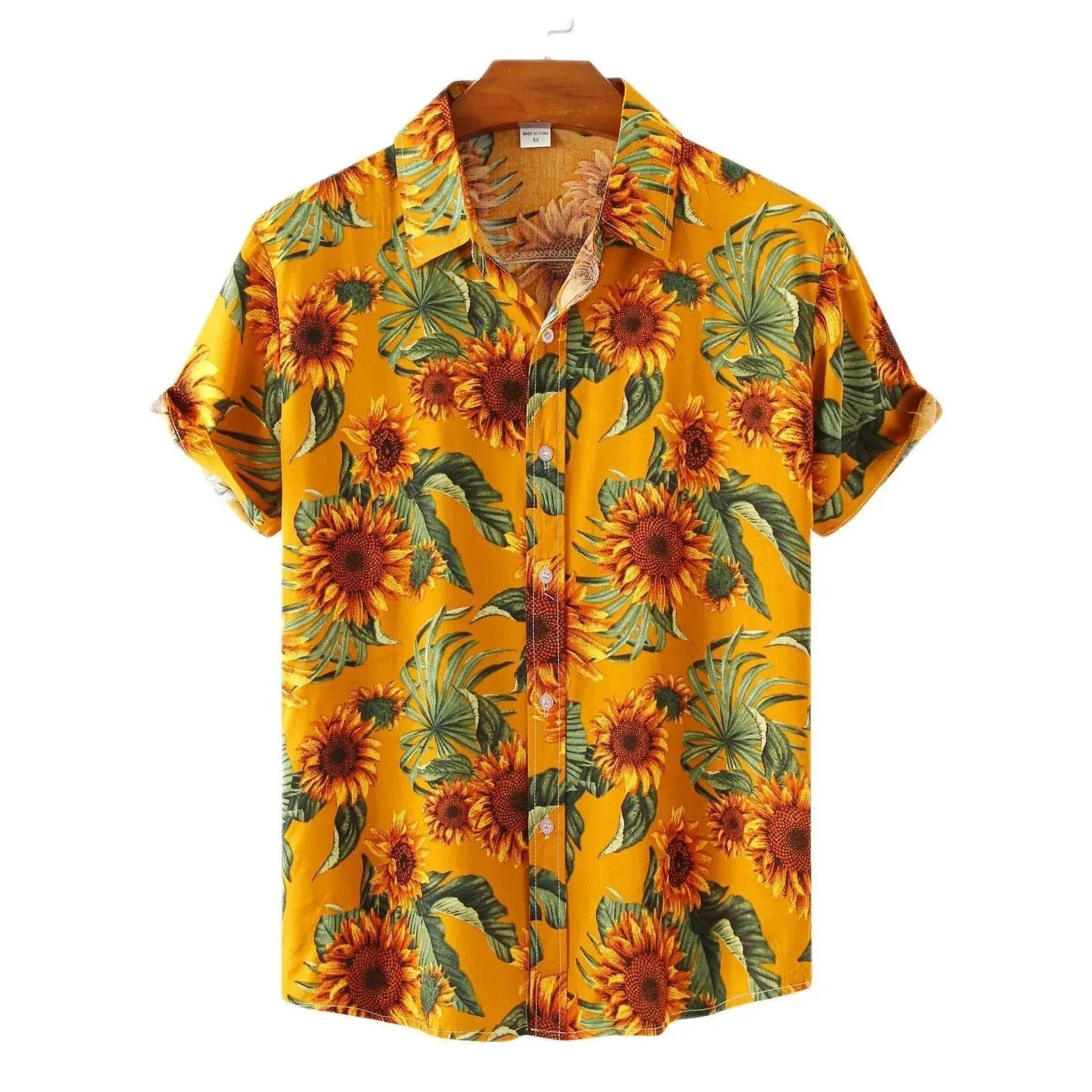 Summer Men's Hawaiian 3D Digital Printing Shirt Short Sleeve - Velora