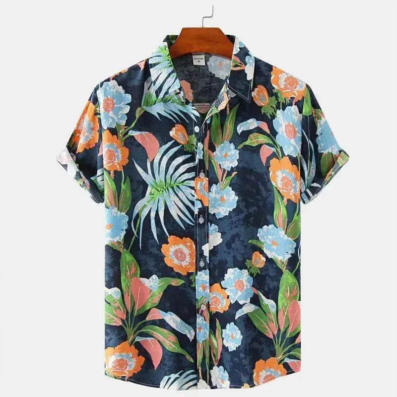 Summer Men's Hawaiian 3D Digital Printing Shirt Short Sleeve - Velora