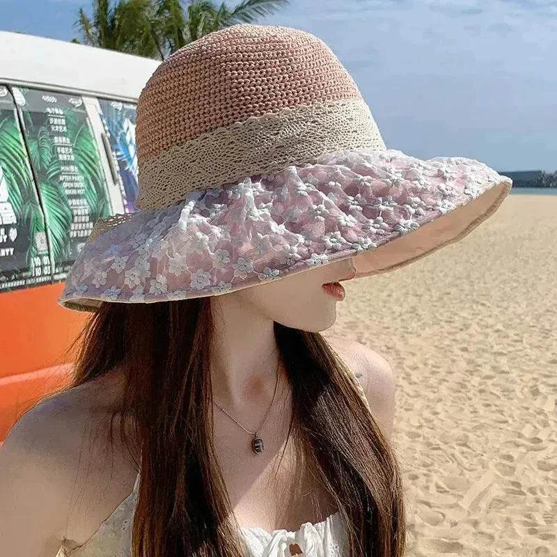 Summer Seaside Vacation Sun Protection Sun Hat Fashion Foldable - Velora