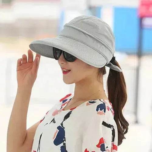 Summer Sunshade Ladies Foldable Summer Hat - Velora
