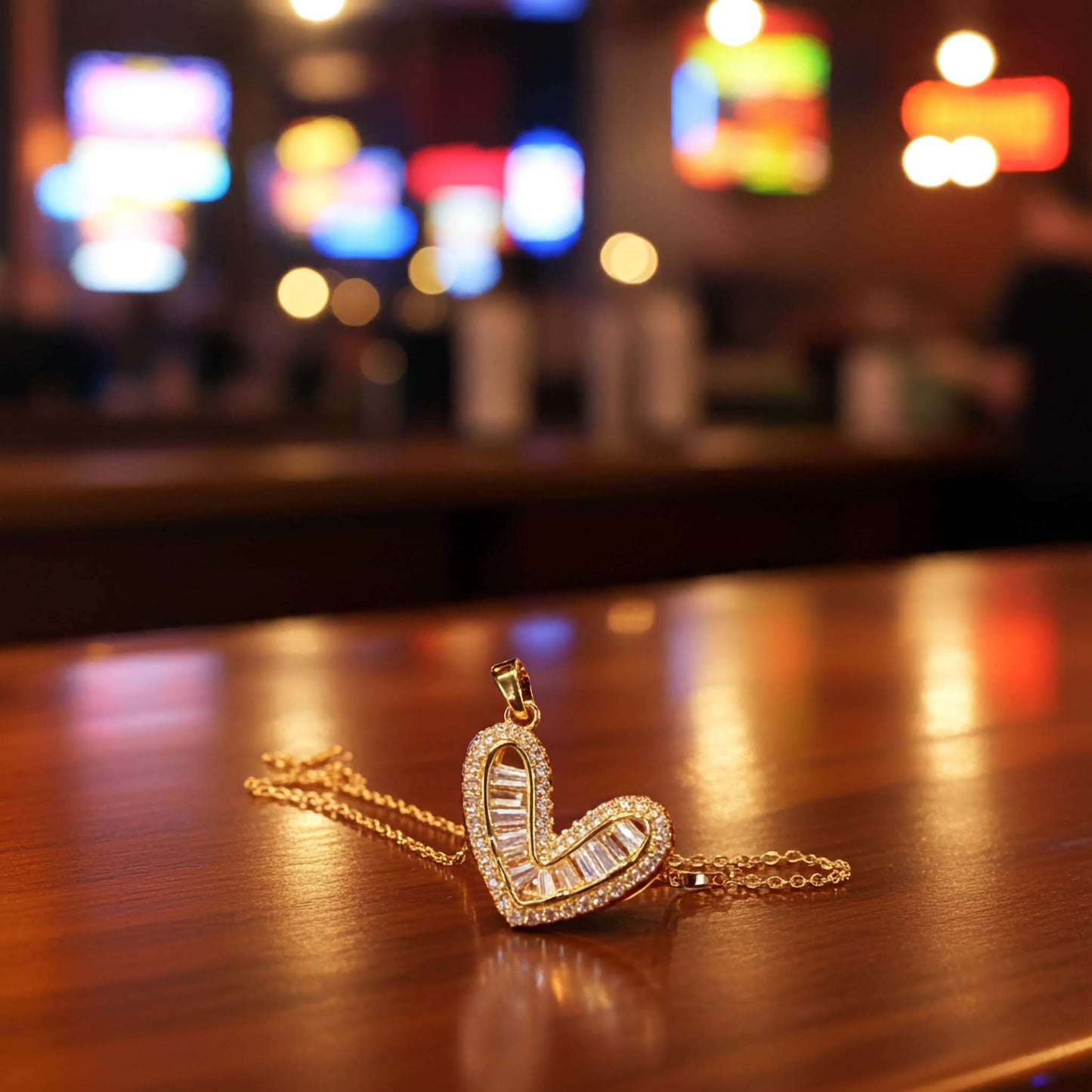 Swarovski Heart Pendant Necklace – Elegant Crystal Design