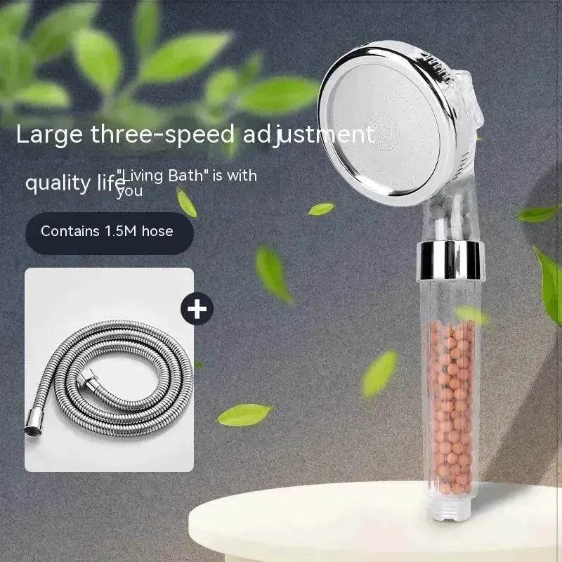 Three-speed Anion Supercharged Filtering Shower Head Nozzle - Velora