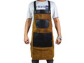 Toledo Leather Suede Apron - Raven Black - Velora Luxury Fashion