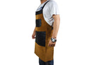 Toledo Leather Suede Apron - Raven Black - Velora Luxury Fashion
