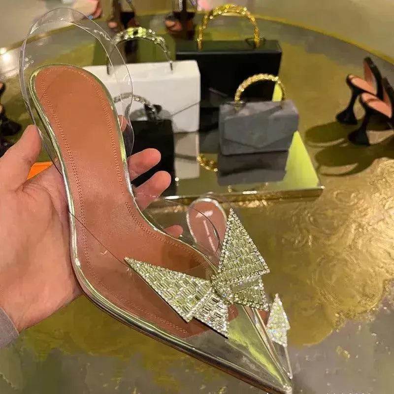 Transparent Baotou Thick Heel High Heel Sndals Women - Velora