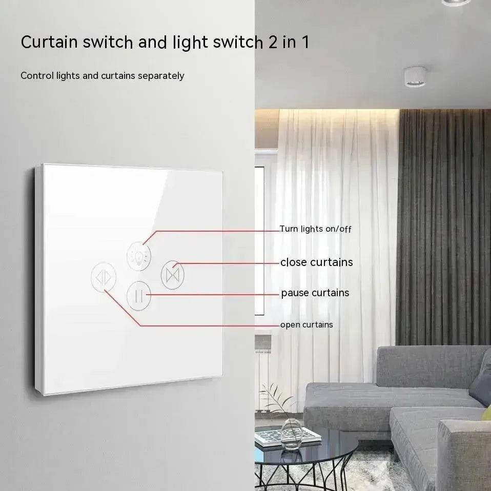 Tuya Smart WiFi Roller Shutter Curtain Light Wall Switch Voice Control Work With Alexa - Velora