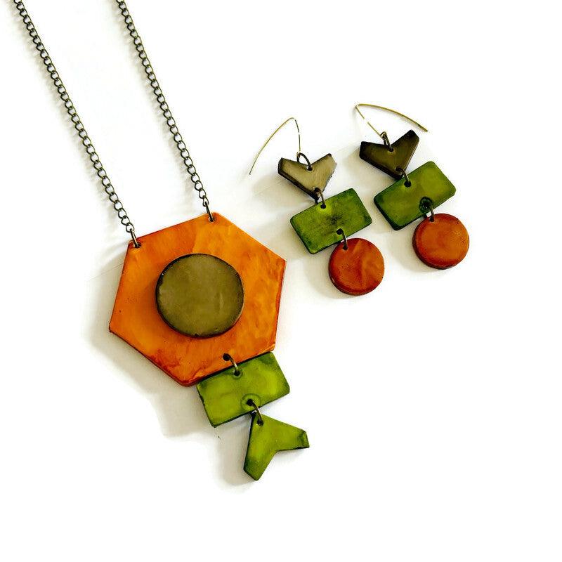 Unique Bohemian Jewelry Set with Statement Necklace & Earrings - Velora Luxury Fashion