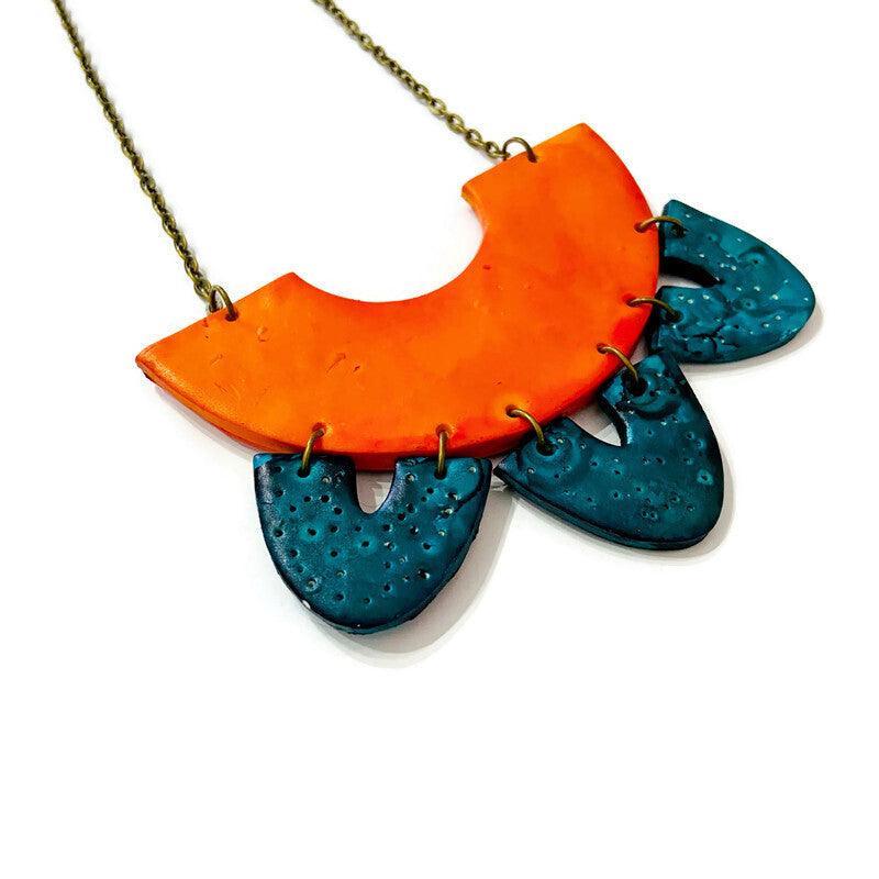 Unique Jewelry Set with Bib Necklace and Statement Earrings - Velora Luxury Fashion