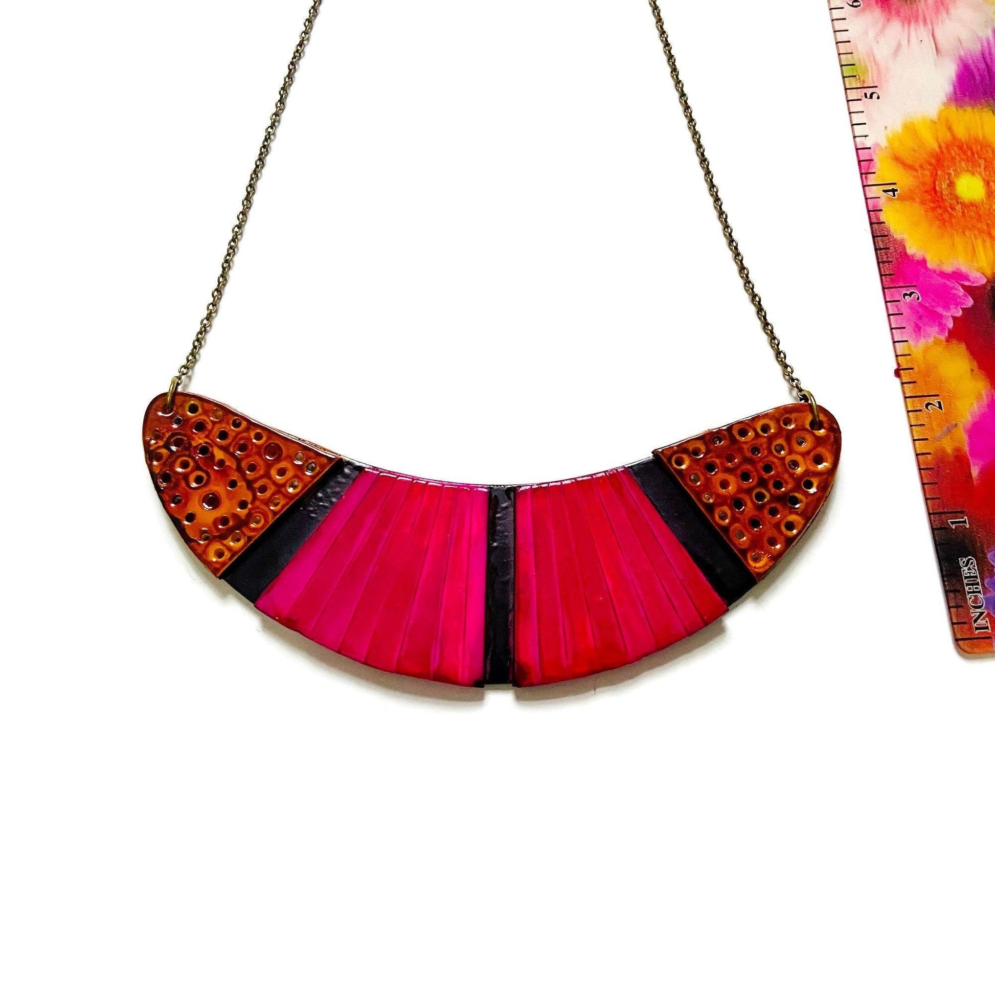 Unique Statement Jewelry Set in Pink Yellow & Black - Velora Luxury Fashion