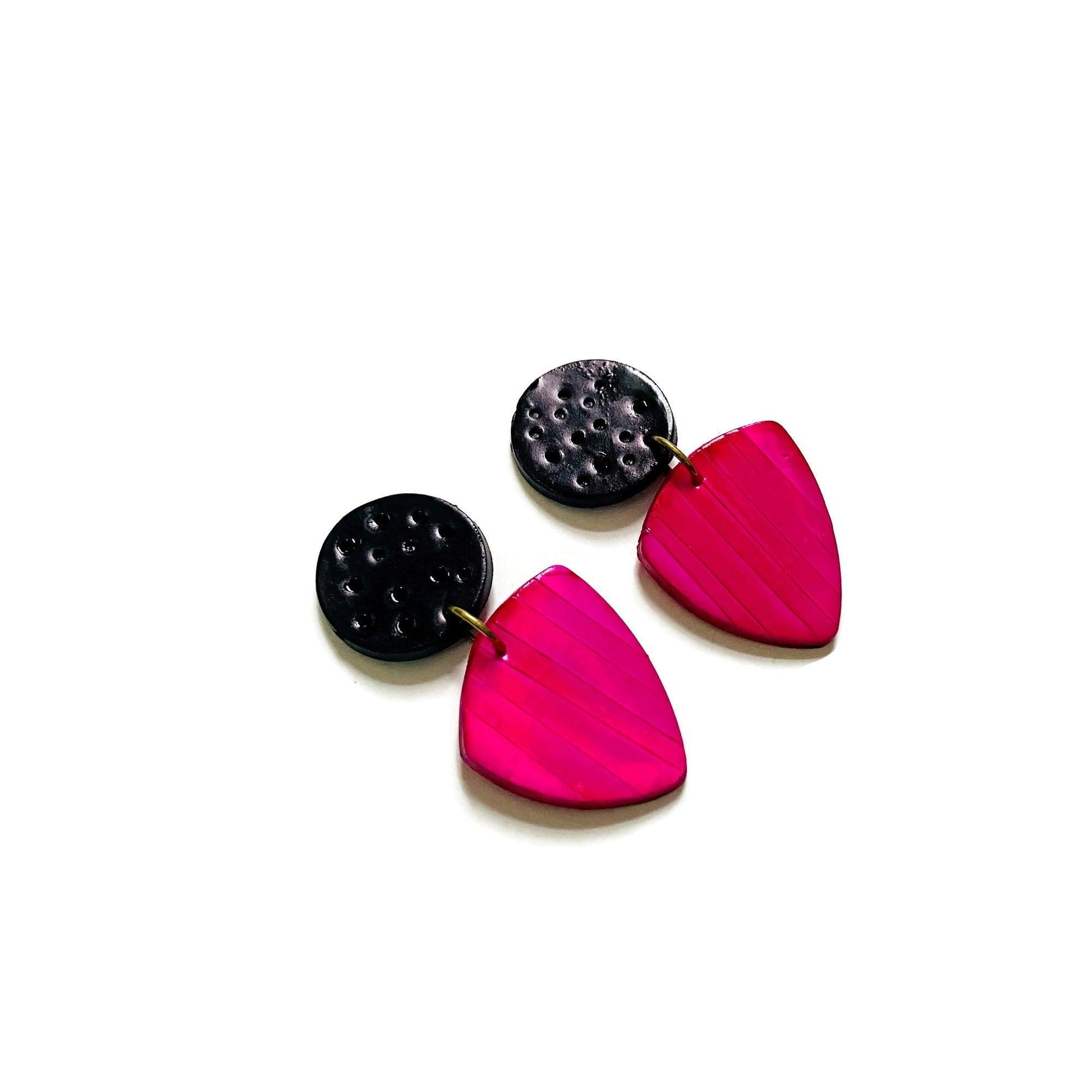 Unique Statement Jewelry Set in Pink Yellow & Black - Velora Luxury Fashion
