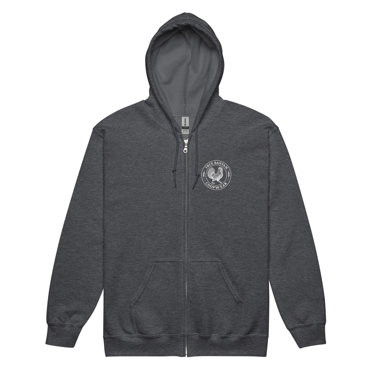 Chickasaurous Battle Unisex heavy blend zip bunny hug (hoodie)