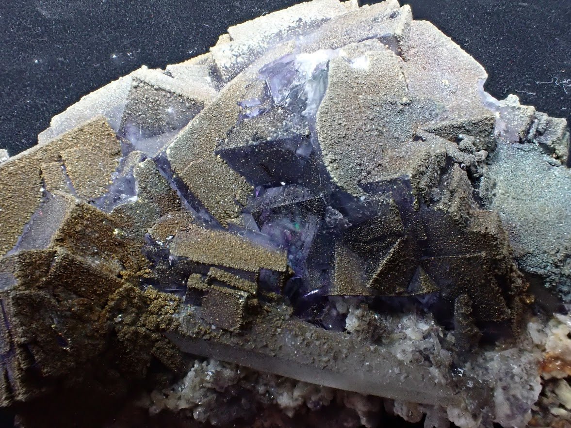 Vivid YGX Fluorite with Golden Pyrite (2 × 3.5 × 2in., 241g)