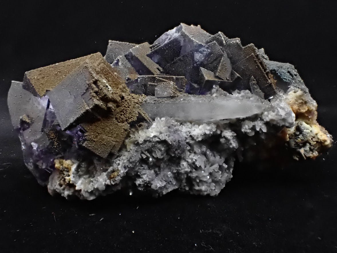 Vivid YGX Fluorite with Golden Pyrite (2 × 3.5 × 2in., 241g)