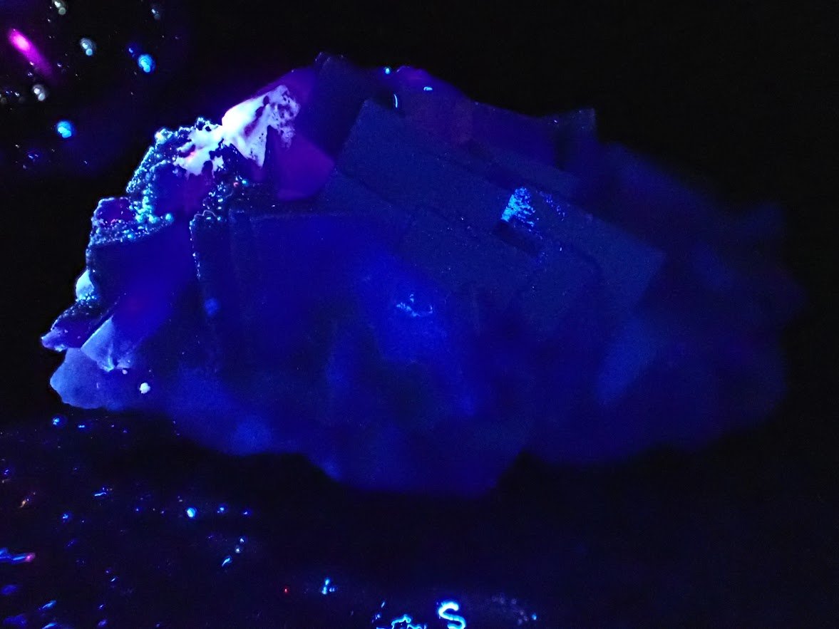 Vivid YGX Fluorite with Golden Pyrite (2 × 3.5 × 2in., 241g)