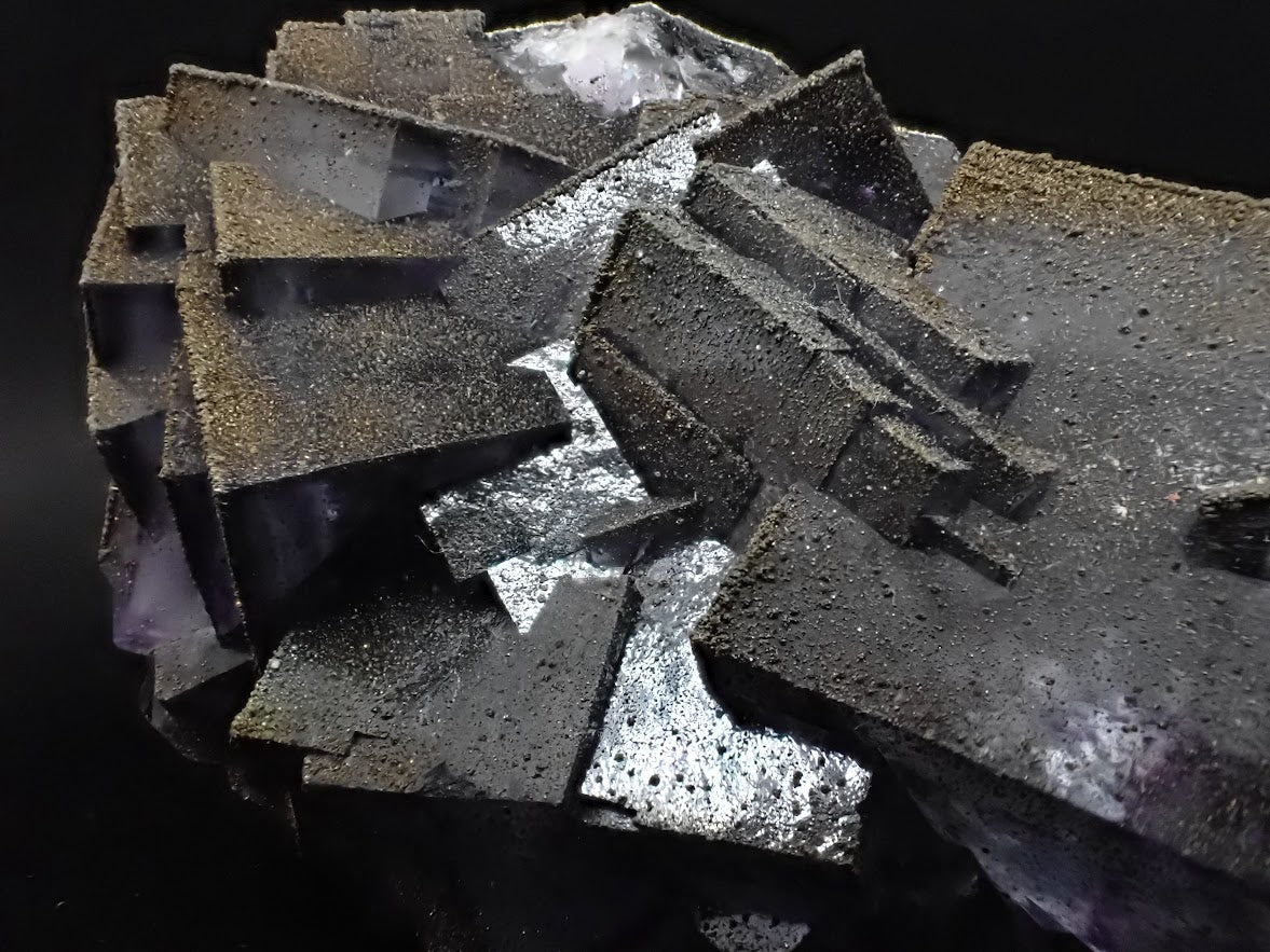 Vivid YGX Fluorite with Golden Pyrite (2 × 3.5 × 2in., 241g)