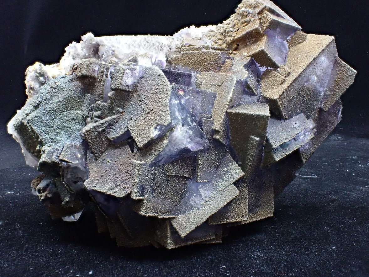 Vivid YGX Fluorite with Golden Pyrite (2 × 3.5 × 2in., 241g)