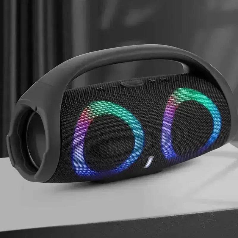 War Drum Three-generation Bluetooth Speaker With RGB Colored Lights Outdoor Portable Waterproof - Velora