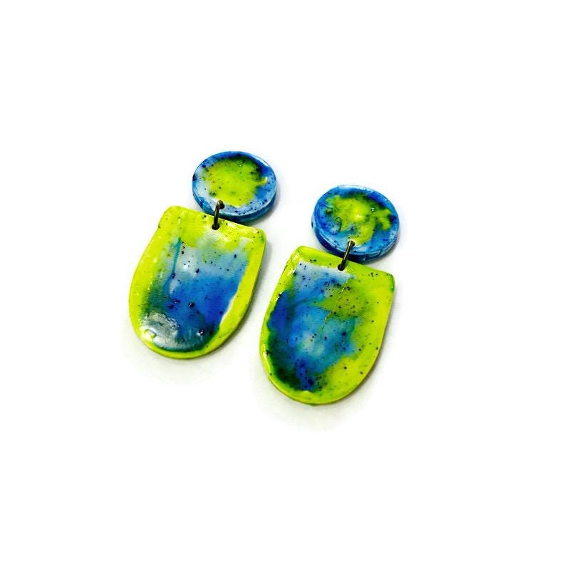Watercolor Jewelry Set with Statement Necklace & Earrings Handmade - Velora Luxury Fashion