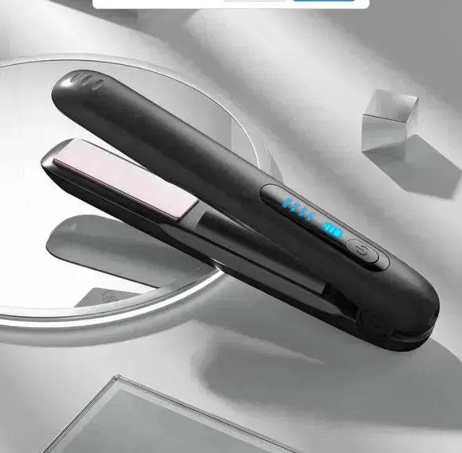 Wireless Hair Straightener Flat Iron Mini 2 IN 1 Roller USB 5000mAh Max 200 Degree Portable Cordless Curler 4 Levels Dry And Wet Uses - Velora