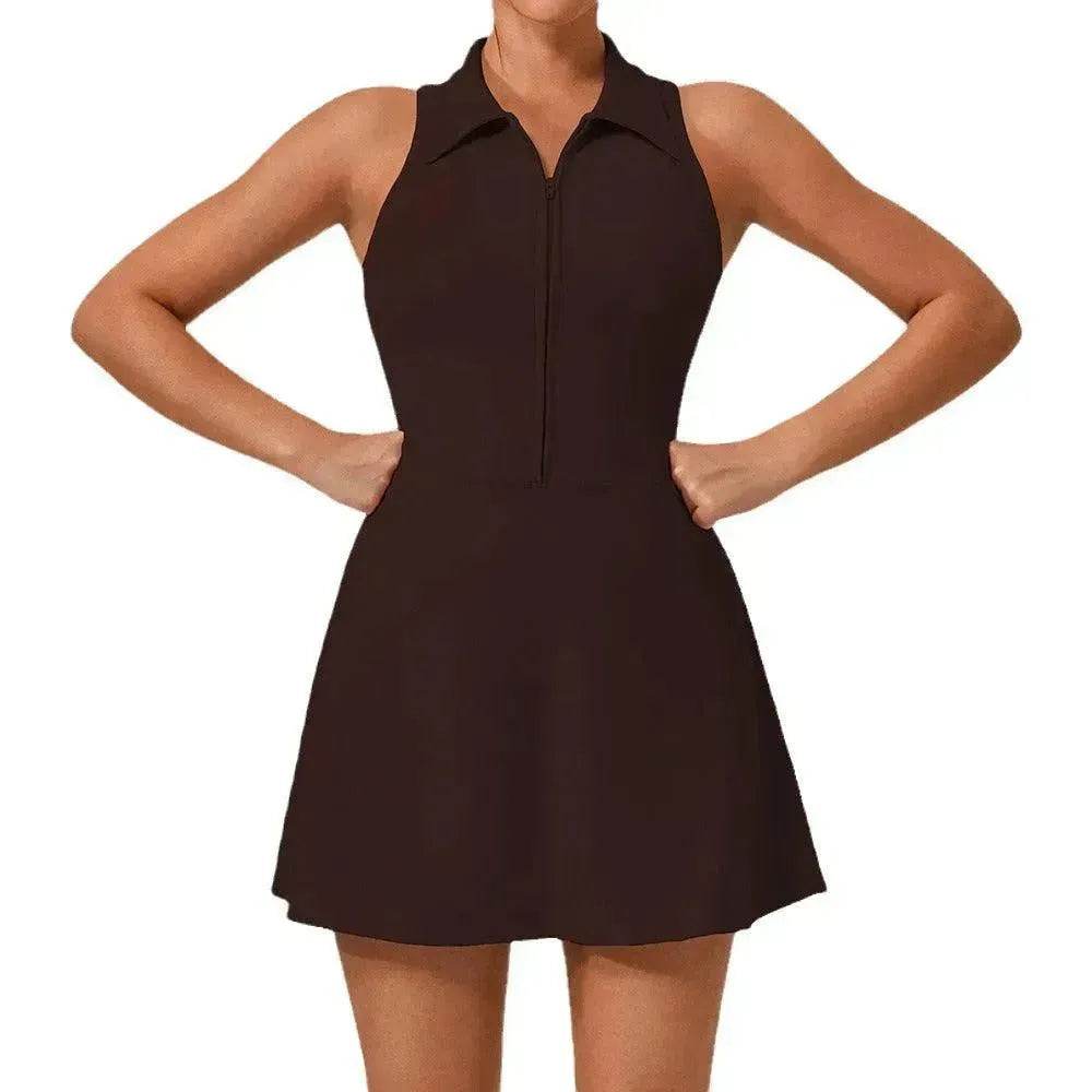 Women High Waist Sports Fitness Dress - Velora