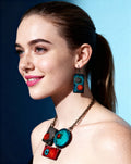 Modern Sculptural Necklace Handmade from Clay & Painted - Velora Luxury Fashion