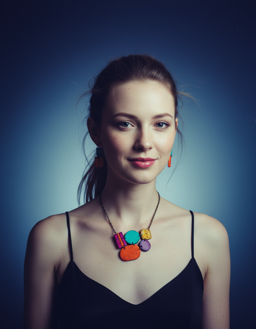 Multicolored Statement Jewelry Set with Necklace & Earrings - Velora Luxury Fashion