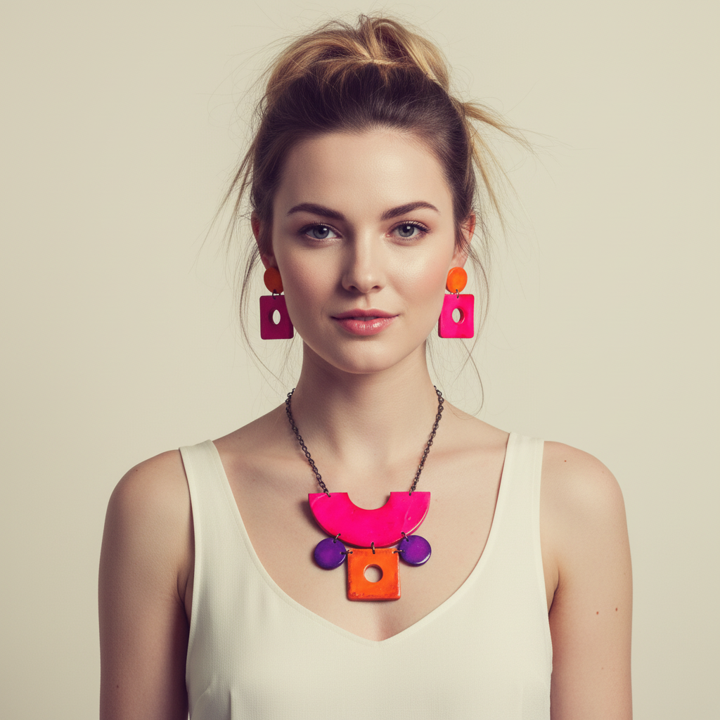 Bold Chunky Jewelry Set with Statement Necklace & Earrings - Velora Luxury Fashion