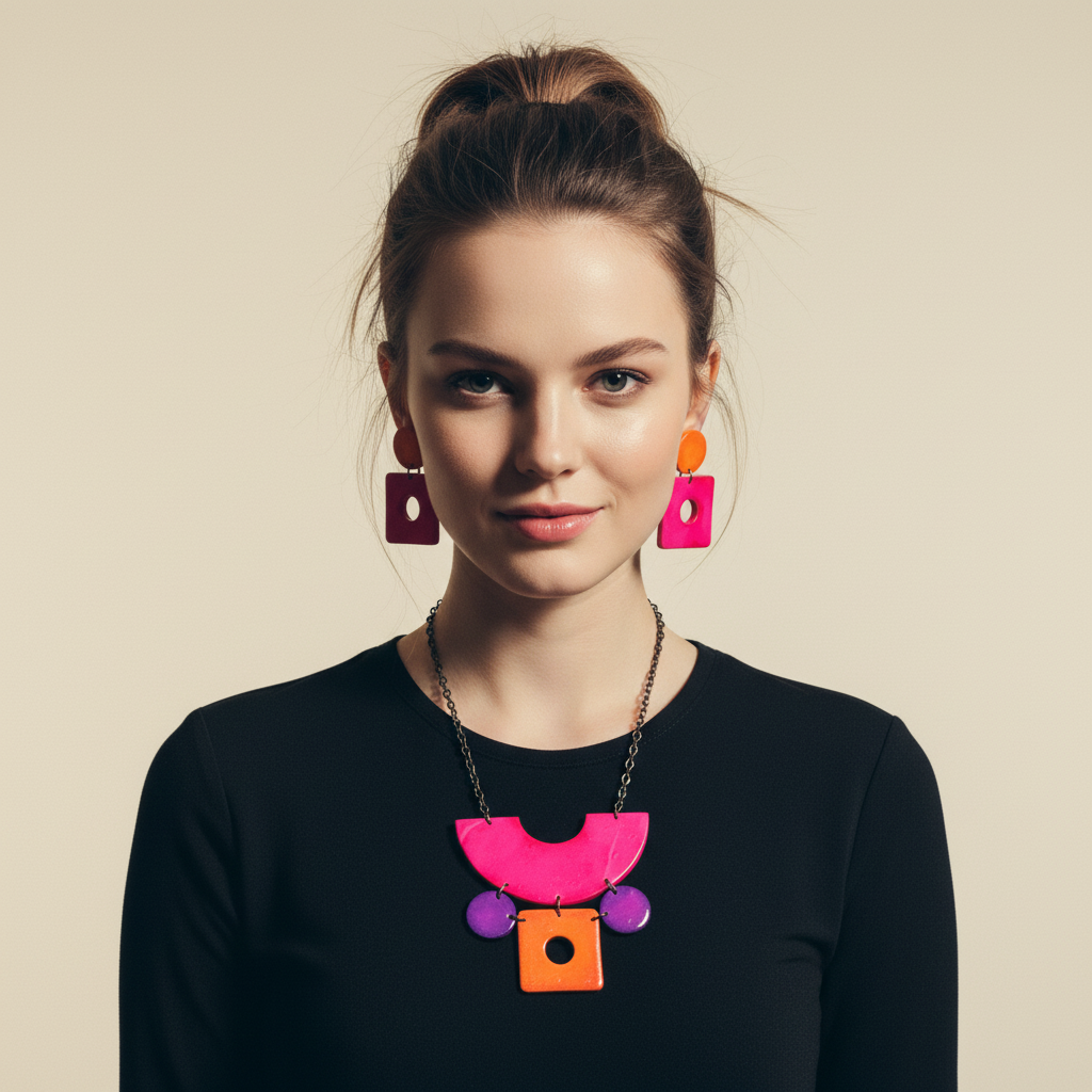 Bold Chunky Jewelry Set with Statement Necklace & Earrings - Velora Luxury Fashion
