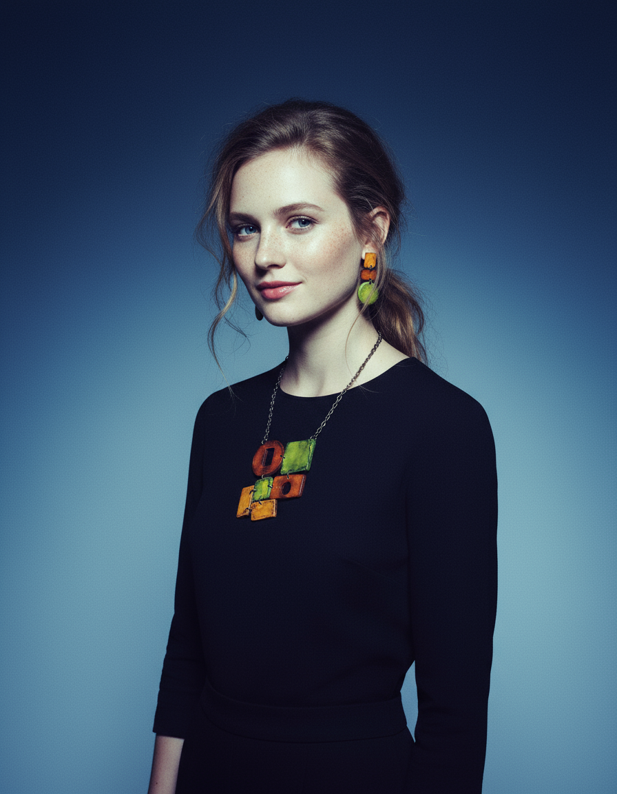 Geometric Statement Necklace in Earth Tones - Velora Luxury Fashion