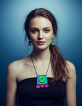 Large Neon Geometric Pendant Handmade - Velora Luxury Fashion