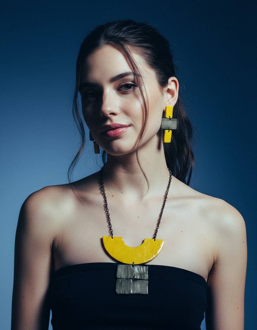 Chunky Statement Necklace & Earring Set Handmade - Velora Luxury Fashion