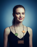 Geometric Bib Necklace with Double Layered Bronze & Copper Chain - Velora Luxury Fashion