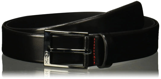 HUGO BOSS Men's Garney Refined Leather Belt Black 32
