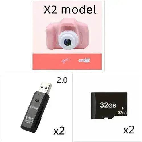 X2 HD Mini Children Cartoon Kids Digital Camera - Velora