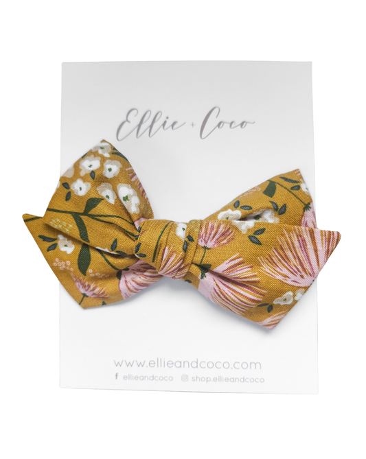 Blush 'n Butterscotch Oversize Bow - Velora