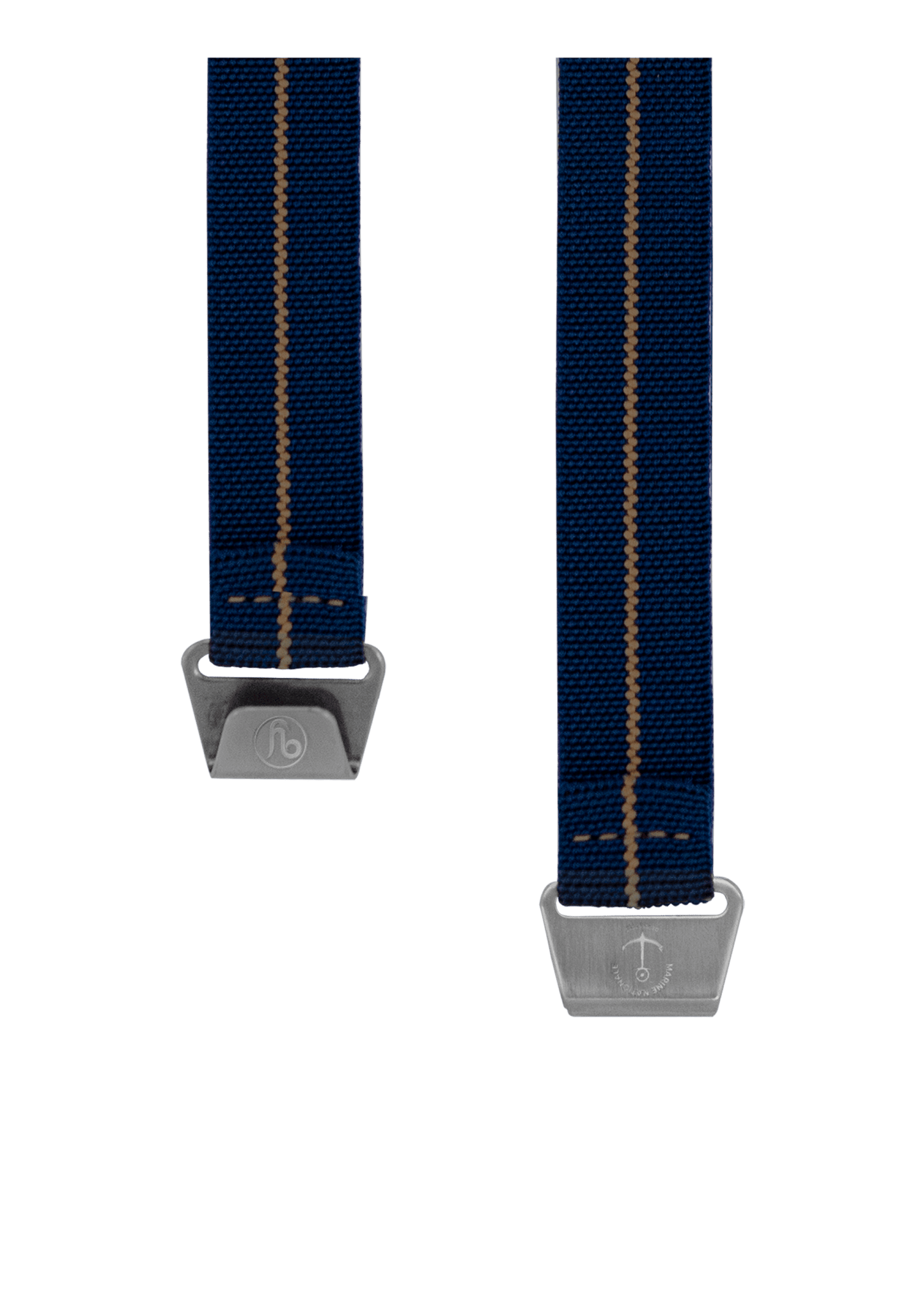 YEMA Marine Nationale Parachute Watch Band Blue 19mm | SYMN39-G-SS - Velora Luxury Fashion
