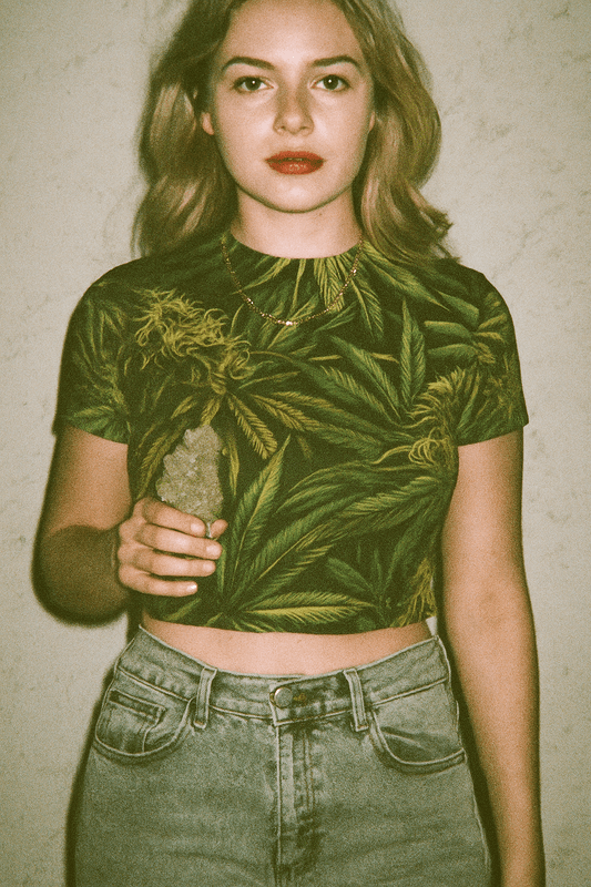 Big Buds Mesh Crop Top - Velora