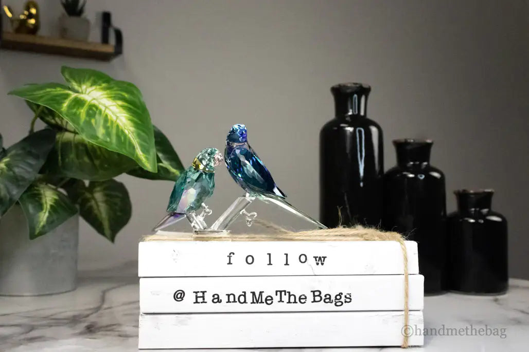 Swarovski Crystal Jungle Beats Fife & Fifer Parakeet Duo