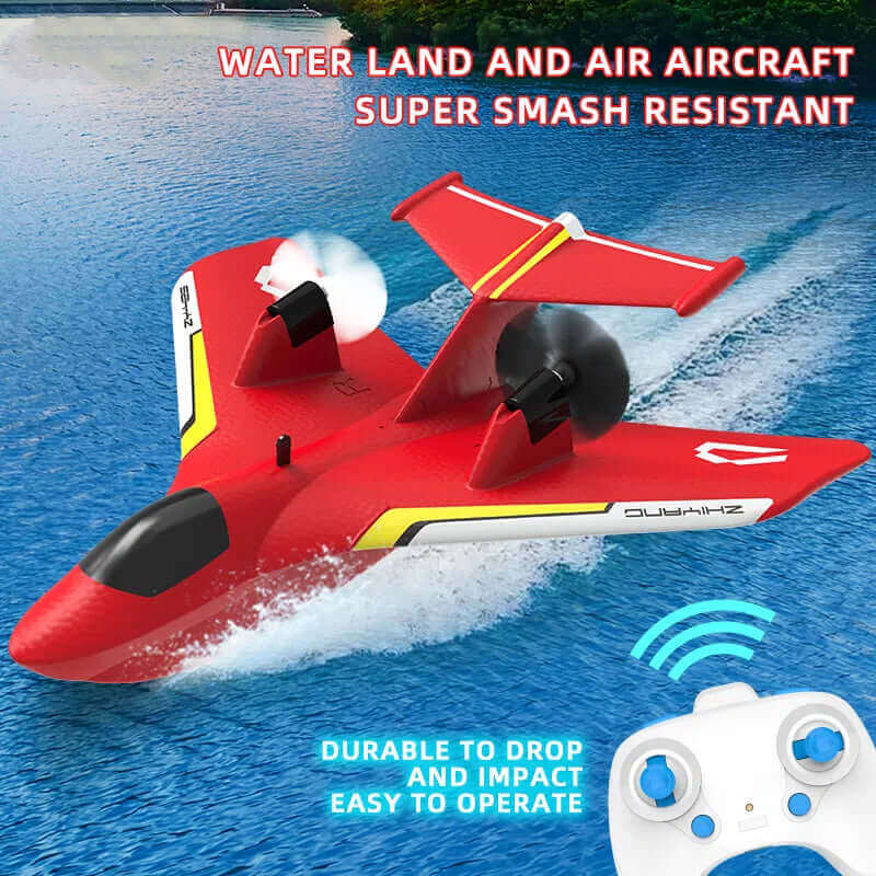 ZY-425 RC Aircraft: Durable All-Terrain Water, Land, Air Plane with LED Lights - Velora Luxury Fashion